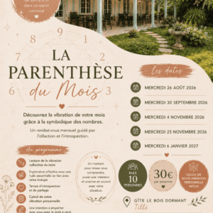 La Parenthèse du mois septembre 2026 | Symbolique & introspection | 30€